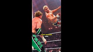 Cody Rhodes Uses Banned Move to Beat Logan Paul Thoughts on Dangerous Moves WWE shorts [upl. by Yorker349]