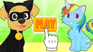 BABY PETS 😺🐶 Max y Kira se disfrazan de Superpets princesas y mucho más  Dibujos infantiles [upl. by Fortunato]