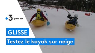 Découvrez le kayak sur neige à Gérardmer [upl. by Brine236]