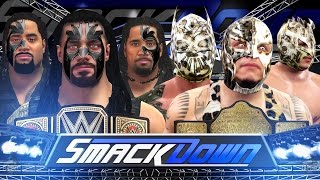 WWE 2K16 Mods  Super Luchas vs Samoan Shield Rey Mysterio amp Luchas vs Roman Reigns amp The Usos [upl. by Eemaj207]