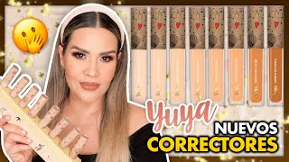 Nuevos  CORRECTORES de YUYA  swatches  demo  aplicacion pero ¿me gustaron  Mytzi Cervantes [upl. by Enirroc]