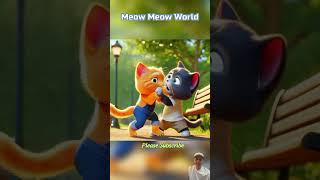 Brave Orange Cat Defends His True Love 🧡🐾勇敢橘猫护爱出击！ cat funny cute [upl. by Comyns]