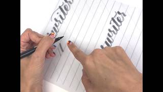 Lefthanded lettering tips for underwriters and overwriters [upl. by Orsini]