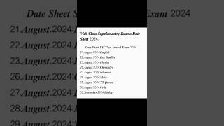 10th Class Supply exam date 2024Supplemantry Exam 2024 ki date sheet a gaieducationalworldviral [upl. by Ocirderf432]