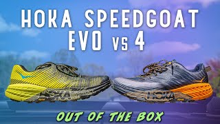 FIRST IMPRESSIONS HOKA EVO Speedgoat VS HOKA Speedgoat 4  Which one for a 100 Miler [upl. by Ahsihat]