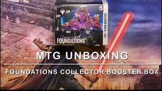 MTG UNBOXING FOUNDATIONS COLLECTOR BOOSTER BOX  GOD BOX ALERT MANA FOIL AND ANIME ALT ART FOILS [upl. by Crescin]