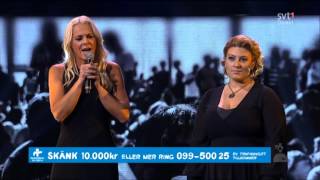 Malena Ernman och Sara Dawn Finer  Sverige Kent cover  hela Sverige skramlar [upl. by Arbas]