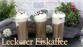 Eiskaffee mit Vanilleeis amp Sahne  Erfrischendes Sommergetränk [upl. by Girhiny342]