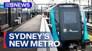 Sydneys new Metro line to open on Monday  9 News Australia [upl. by Ruffina]