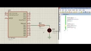 First tutorial on Pic Microcontroller programming  MikroC  Isis  HD [upl. by Odey660]