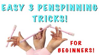 Easy 3 penspinning tricks Finger pass Triangle pass Iteza Basic tricks Learn how to spin a pen [upl. by Edrahs]