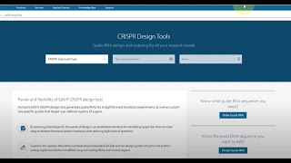 CRISPR Design Tool for predesigned and custom guide RNAs [upl. by Liberati]