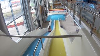 Double Crush Water Slide at Aquapark Kladno [upl. by Nangem]