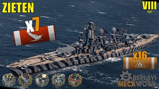 Zieten 7 Kills amp 183k Damage  World of Warships Gameplay [upl. by Lizabeth671]