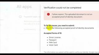 The uploaded document is not an accepted proof of identity document  Couldnt Verify identity [upl. by Binah432]