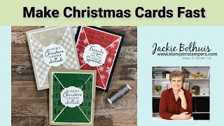 How To Make Beautiful Christmas Cards Super Quick amp Fun [upl. by Atinaujnas]