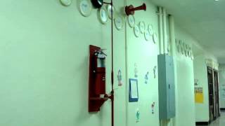 Vintage Pull Rod Fire Alarm  Betty Jane Elementary [upl. by Nennahs]