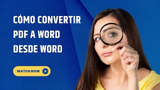 Cómo convertir PDF a Word desde Word [upl. by Frieder355]