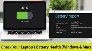 Check your Laptop Battery Health Easily  How to Check Your Laptops Battery Health Windows amp Mac [upl. by Lareine774]