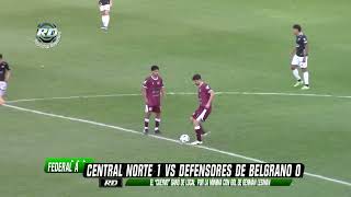 RD RESUMEN CENTRAL NORTE 1 VS DEFENSORES DE BELGRANO VILLA RAMALLO 0 [upl. by Tarton]