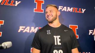 Illini pro day TE Tip Reiman [upl. by Sutelc]