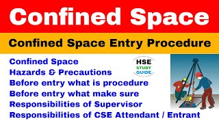 Confined Space Entry Procedure  Responsibilities of SupervisorCSE AttendantEntrant  CSEP [upl. by Poler]