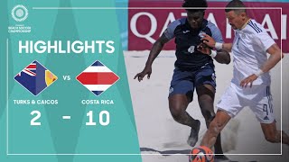 Turks and Caicos 210 Costa Rica  Concacaf Beach Soccer Championship [upl. by Pablo]