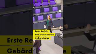 🧏‍♀️ Die erste Rede in Gebärdensprache im Bundestag ein historischer Moment politik [upl. by Holcomb]