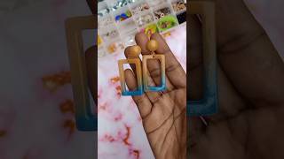 Resin earrings 😍diy earrings ganpati craft diy earrings shortsvideo shorts [upl. by Publias]