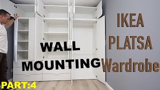 IKEA PLATSA Wardrobe wall mountingPLATSA doors adjustment PART4 [upl. by Skoorb939]