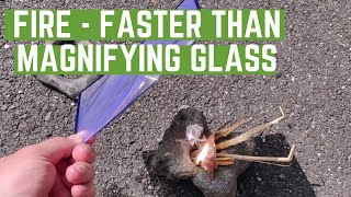 How to Start a Fire with Sunlight  Fresnel Lens Better than Magnifying Glass [upl. by Nirehs]