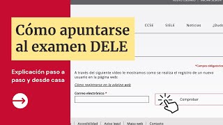 ¿Cómo inscribirse en el examen de DELE  Inscripción paso a paso [upl. by Yleve46]