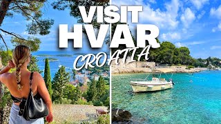 WHAT TO SEE IN HVAR CROATIA  BEACH CLUBS  FORTRESS  OLD TOWN  TIPS [upl. by Lillis251]