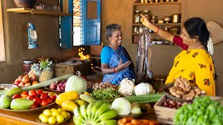 Fresh Water Fish Recipes  Making Meen Kulambu and watch inside  The Mud House [upl. by Nosduj651]