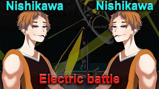 Nishikawa vs Nishikawa Electric battle Full gameplay The Spike Volleyball simulator 3x3 [upl. by Eerat]