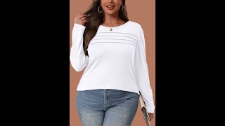 OFEEFAN Long Sleeve Shirts for Women Fall Fashion 2024 Dressy Casual Blouses Trendy Pleated Tunic To [upl. by Cired412]