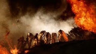 Firefighters trapped in burnover find safety in their emergency shelters [upl. by Heater]