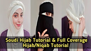 Full coverage hijabniqab with burkha  New hijab style  Niqab tutorial [upl. by Martinelli]