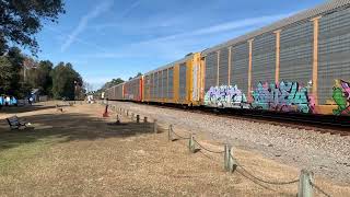 CSX 3356 ET44AH leads CSX M795 South  Folkston GA [upl. by Hgielhsa963]