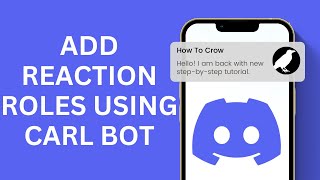 How to Add Reaction Roles on Discord Using Carl Bot EASY [upl. by Werdna]