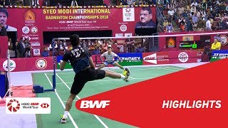 SYED MODI INTERNATIONAL BADMINTON CHAMPIONSHIP 2018  MS  F  HIGHLIGHTS  BWF 2018 [upl. by Aik]