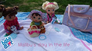 Baby Alive Malibus day in the life  Dollies Go Crazy [upl. by Nedgo606]