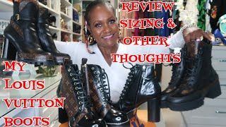 MY LOUIS VUITTON BOOTSSTAR TRAIL amp LAUREATE DESERT BOOTSREVIEW SIZING CARE MY THOUGHTS ETC [upl. by Elrem]