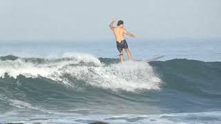 Weekend Warriors Surfing Smooth ShoulderHigh Waves in Bali surfingbali balisurf surfingindonesia [upl. by Eemia924]