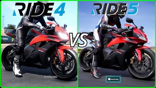 RIDE 5 vs RIDE 4 Direct Comparison [upl. by Audres45]