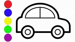 Hoe een eenvoudige auto te tekenen  Cách vẽ một chiếc ô tô đơn giản  How to draw a simple car [upl. by Anaerol]