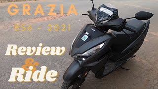 Honda Grazia BS6  Review amp Short Ride  Long Ride In Next Video [upl. by Eelidnarb863]