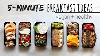 5 QUICK HEALTHY BREAKFASTS FOR WEEKDAYS  less than 5 min easy recipe ideas [upl. by Ecirual]