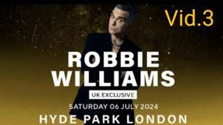 ROBBIE WILLIAMS Hyde Park London 060724 video3 [upl. by Annanhoj]