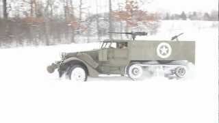 M3A1 driving in the snow [upl. by Montagu957]